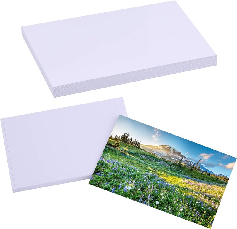 LUNARM 50 ورقة ورق صور، 4"x6" ورق لامع للطباعة باستخدام أحبار الصبغة، 180 جرام ورق صور للطباعة بالحقن لصورة واضحة لألبوم الصور، حفلات DIY، تخييم، مهرجانات، تسجيل الذكريات - Image 1